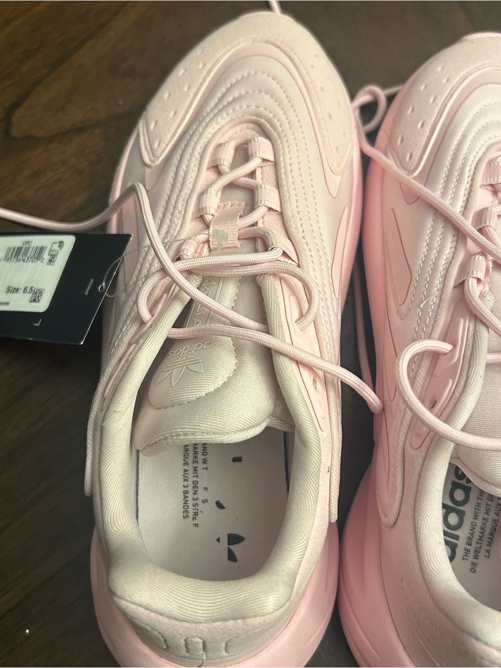 Adidas Originals Ozelia Clear Pink/Core Black/Clear Pink 6.5 Big kids New - Picture 11 of 12